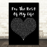 Maher Zain For The Rest Of My Life Black Heart Decorative Wall Art Gift Song Lyric Print