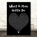 Jonas Brothers What A Man Gotta Do Black Heart Decorative Wall Art Gift Song Lyric Print