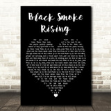 Greta Van Fleet Black Smoke Rising Black Heart Decorative Wall Art Gift Song Lyric Print