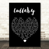 Leonard Cohen Lullaby Black Heart Song Lyric Wall Art Print