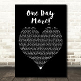 Les Miserables Cast One Day More! Black Heart Decorative Wall Art Gift Song Lyric Print