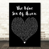 Billy King The Blue Sea Of Ibrox Black Heart Decorative Wall Art Gift Song Lyric Print
