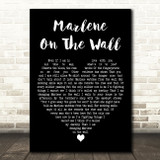 Suzanne Vega Marlene on the Wall Black Heart Decorative Wall Art Gift Song Lyric Print