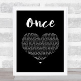 Liam Gallagher Once Black Heart Song Lyric Wall Art Print