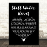 The Four Tops Still Water (Love) Black Heart Decorative Wall Art Gift Song Lyric Print
