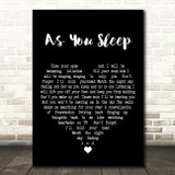 Something Corporate As You Sleep Black Heart Decorative Wall Art Gift Song Lyric Print