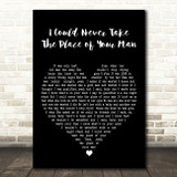Prince I Could Never Take The Place of Your Man Black Heart Wall Art Song Lyric Print