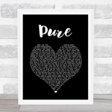 Lightning Seeds Pure Black Heart Song Lyric Wall Art Print