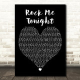 Freddie Jackson Rock Me Tonight Black Heart Decorative Wall Art Gift Song Lyric Print