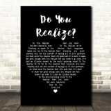 The Flaming Lips Do You Realize Black Heart Decorative Wall Art Gift Song Lyric Print