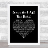 Linkin Park Leave Out All The Rest Black Heart Song Lyric Wall Art Print