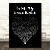 James Bay Break My Heart Right Black Heart Decorative Wall Art Gift Song Lyric Print