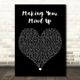 Bucks Fizz Making Your Mind Up Black Heart Decorative Wall Art Gift Song Lyric Print