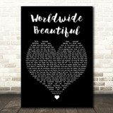 Kane Brown Worldwide Beautiful Black Heart Decorative Wall Art Gift Song Lyric Print