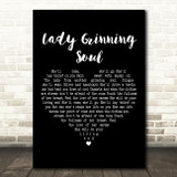 David Bowie Lady Grinning Soul Black Heart Decorative Wall Art Gift Song Lyric Print