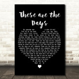 Keith Urban These Are The Days Black Heart Decorative Wall Art Gift Song Lyric Print
