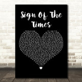 Harry Styles Sign Of The Times Black Heart Decorative Wall Art Gift Song Lyric Print