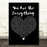 R.E.M. You Are The Everything Black Heart Decorative Wall Art Gift Song Lyric Print