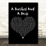 Doris Day A Bushel And A Peck Black Heart Decorative Wall Art Gift Song Lyric Print