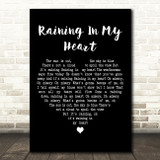Leo Sayer Raining In My Heart Black Heart Decorative Wall Art Gift Song Lyric Print