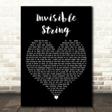Taylor Swift Invisible String Black Heart Decorative Wall Art Gift Song Lyric Print