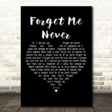 Elvis Presley Forget Me Never Black Heart Decorative Wall Art Gift Song Lyric Print