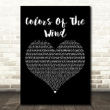 Judy Kuhn Colors Of The Wind Black Heart Decorative Wall Art Gift Song Lyric Print
