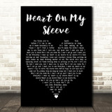 Olly Murs Heart On My Sleeve Black Heart Decorative Wall Art Gift Song Lyric Print