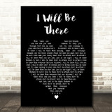 Eric Clapton I Will Be There Black Heart Decorative Wall Art Gift Song Lyric Print