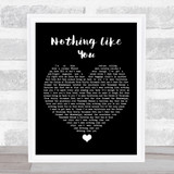 Luke Combs Nothing Like You Black Heart Song Lyric Wall Art Print