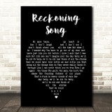Asaf Avidan Reckoning Song Black Heart Decorative Wall Art Gift Song Lyric Print