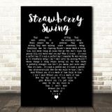 Coldplay Strawberry Swing Black Heart Decorative Wall Art Gift Song Lyric Print
