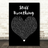Green Day Still Breathing Black Heart Decorative Wall Art Gift Song Lyric Print