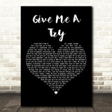 The Wombats Give Me A Try Black Heart Decorative Wall Art Gift Song Lyric Print