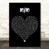 Paolo Nutini 10 OUT OF 10 Black Heart Decorative Wall Art Gift Song Lyric Print