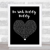 Manfred Mann Do Wah Diddy Diddy Black Heart Song Lyric Wall Art Print