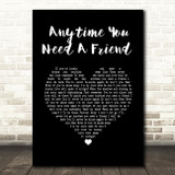 Mariah Carey Anytime You Need A Friend Black Heart Song Lyric Wall Art Print