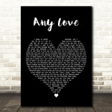 Luther Vandross Any Love Black Heart Decorative Wall Art Gift Song Lyric Print