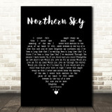 Nick Drake Northern Sky Black Heart Decorative Wall Art Gift Song Lyric Print