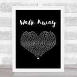 Marques Houston Walk Away Black Heart Song Lyric Wall Art Print