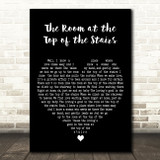 Eddie Rabbitt The Room at the Top of the Stairs Black Heart Song Lyric Print