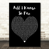 P!nk All I Know So Far Black Heart Decorative Wall Art Gift Song Lyric Print