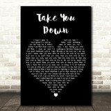 ILLENIUM Take You Down Black Heart Decorative Wall Art Gift Song Lyric Print
