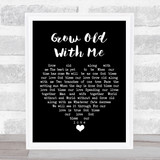 Mary Chapin Carpenter Grow Old With Me Black Heart Song Lyric Wall Art Print