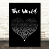 Brad Paisley The World Black Heart Decorative Wall Art Gift Song Lyric Print