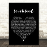 King Charles Loveblood Black Heart Decorative Wall Art Gift Song Lyric Print