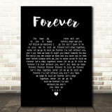 Kelly Llorenna Forever Black Heart Decorative Wall Art Gift Song Lyric Print