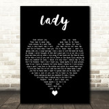 Little River Band Lady Black Heart Decorative Wall Art Gift Song Lyric Print