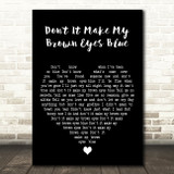 Crystal Gayle Dont It Make My Brown Eyes Blue Black Heart Song Lyric Print
