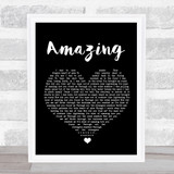 Matt Cardle Amazing Black Heart Song Lyric Wall Art Print